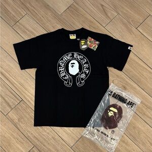 Bape x Chrome Hearts Classic Essential Black Tee 🔥